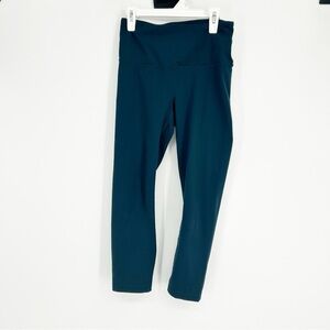 Yogalicious Lux Cropped Teal Blue Legging Pants Size Small